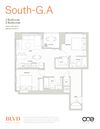 South- G A Floor Plan South- G A Floor Plan at BLVD Beltline, Calgary, T2G 2K4